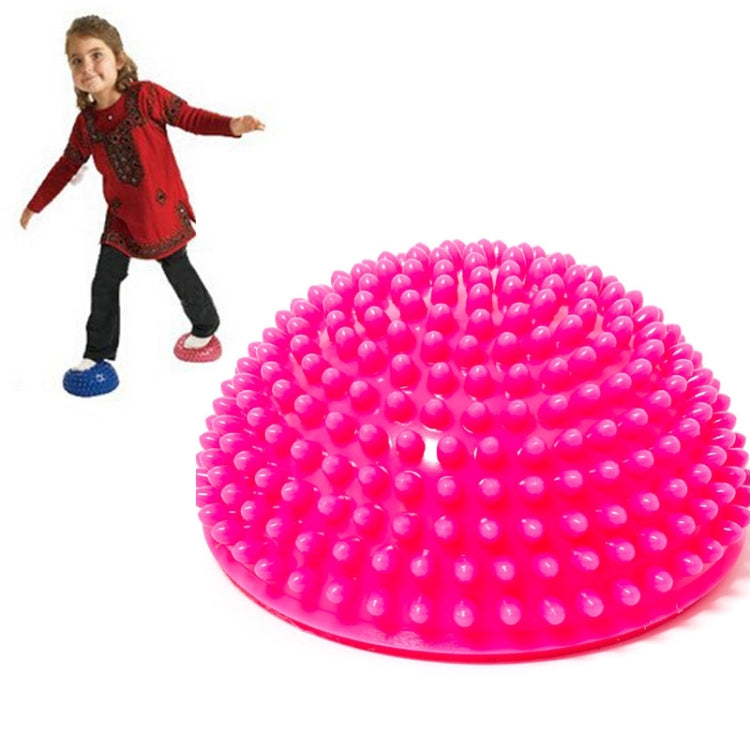 Hemisphere Balance Stepping Stones Durian Spiky Massage Ball Sensory Integration Indoor Outdoor Games Toys for Kids Children, Yellow, Purple, Rose Red, Red, Blue, Green – Durable Build, Easy to Use Rose Red