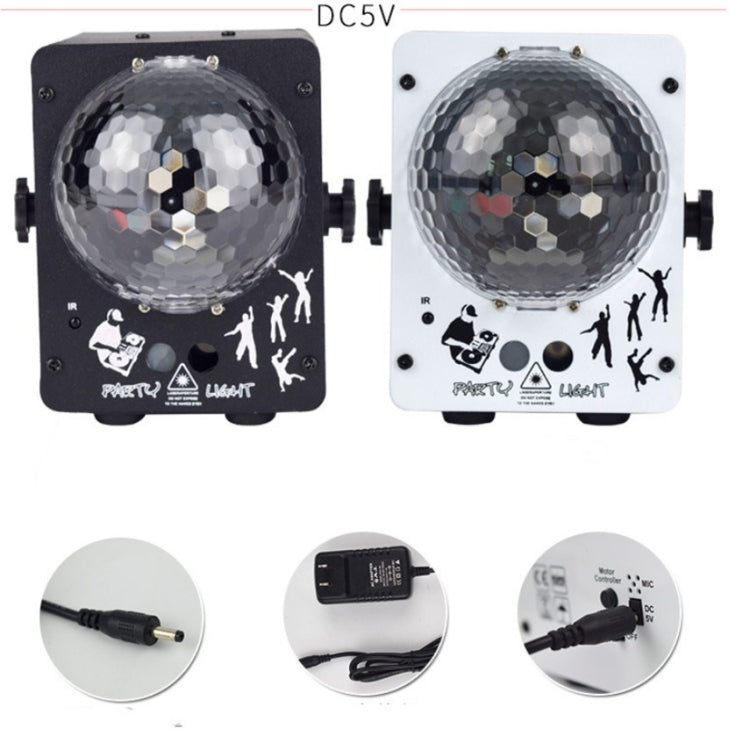 18W 60 Kinds of Pattern Crystal Magic Ball Laser Lights Household LED Colorful Starry Sky Projection Lights Voice-activated Stage Lights, US Plug, UK Plug, AU Plug, EU Plug