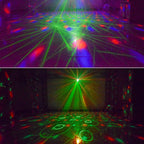 18W 60 Kinds of Pattern Crystal Magic Ball Laser Lights Household LED Colorful Starry Sky Projection Lights Voice-activated Stage Lights, US Plug, UK Plug, AU Plug, EU Plug