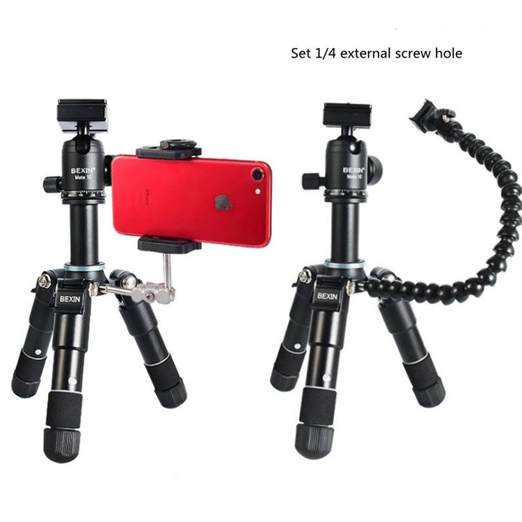 BEXIN Mate 10 Mobile Phone Camera Desktop Aluminum Alloy Tripod Mount Live Broadcast Selfie Stick Tripod, BEXIN Mate 10 – Aluminum Alloy