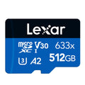Lexar 633x 512GB High-speed Flash Memory Card Sports Camera Mobile Phone TF Car Driving Recorder Memory Card, 512GB – Shockproof, Waterproof 512GB