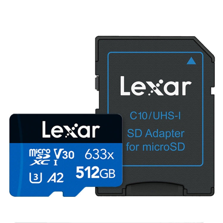 Lexar 633x 512GB High-speed Flash Memory Card Sports Camera Mobile Phone TF Car Driving Recorder Memory Card, 512GB – Shockproof, Waterproof