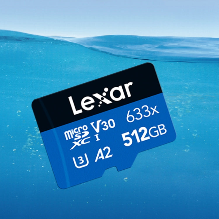 Lexar 633x 512GB High-speed Flash Memory Card Sports Camera Mobile Phone TF Car Driving Recorder Memory Card, 512GB – Shockproof, Waterproof