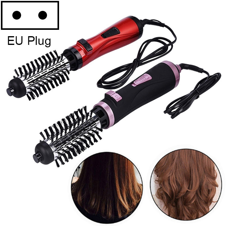 360 Degrees Rotation Electric Hair Dryer Brush Professional Hair Blow Dryer Comb Electric Hair Curler Red