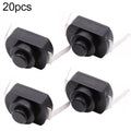 20 PCS YT-1208-YD LED Flashlight Button Switch, Bent Feet, Straight Feet Bent Feet Black