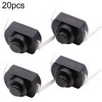 20 PCS YT-1208-YD LED Flashlight Button Switch, Bent Feet, Straight Feet Bent Feet Black