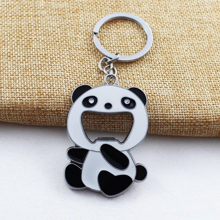 Cartoon Animal Shape Beer Bottle Opening Tool Opener Panda Keychain Pendant, Animal Shape Beer Bottle Opening Animal Shape Beer Bottle Opening