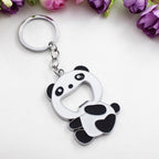 Cartoon Animal Shape Beer Bottle Opening Tool Opener Panda Keychain Pendant, Animal Shape Beer Bottle Opening