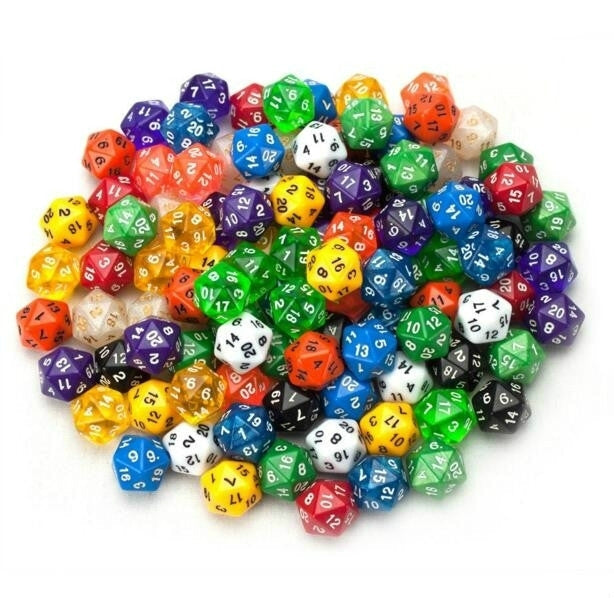 50 PCS Polyhedron Outdoor Bar Family Party Game Dice Board Game Accessories, 50 PCS Polyhedron Dice – Durable Build, Easy to Use
