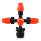 2 PCS Cross Five Outlet Spray Nozzle Gardening Greenhouse Watering Spray, Cross Five Outlet Spray Nozzle