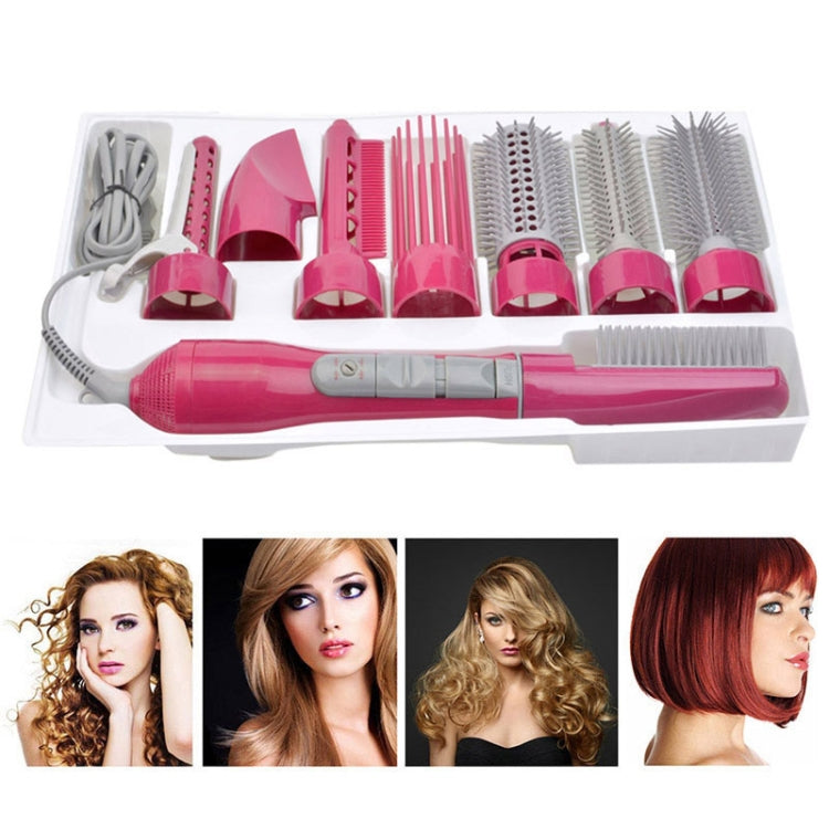 8 in 1 Professional Hair Dryer Hair Curler for Hotel Travel With Comb Powerful Hairdryer – Durable Build, Easy to Use Rose red