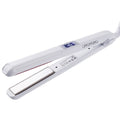 RUCHA Ultrasonic Infrared Hair Care Iron Straightener with Adjustable Upgraded LCD Display, EU EU White