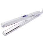 RUCHA Ultrasonic Infrared Hair Care Iron Straightener with Adjustable Upgraded LCD Display, EU EU White