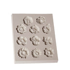 Fondant Cake Silicone Mold Chocolate Mold DIY Trumpet Flower Sun Flower Baking Decoration, Sun Flower Shape(Pink), Sun Flower Shape(Gray)