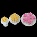 6 PCS Snowflake Spring Mould Fondant Cake Tool Biscuit Embossing Printing Mould DIY Baking Tools, Snowflake Shape Snowflake Shape