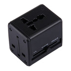 World-Wide Universal Travel Concealable Plugs Adapter with & Built-in Dual USB Ports Charger for US, UK, AU, EU