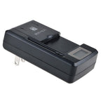 Universal Cell Phone Battery Charger with USB Output & LCD Display, US Plug, 800mA/1300mA – TPU