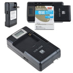 Universal Cell Phone Battery Charger with USB Output & LCD Display, US Plug, 800mA/1300mA – TPU
