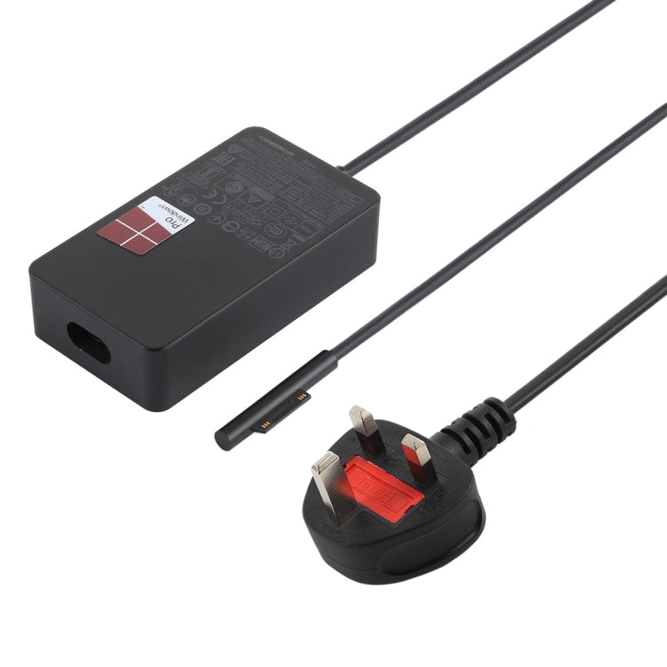44W 15V 2.58A AC Adapter Power Supply for Microsoft Surface Pro 5 1796 / 1769, UK Plug, UK Plug – Fast Charging, TPU UK Plug