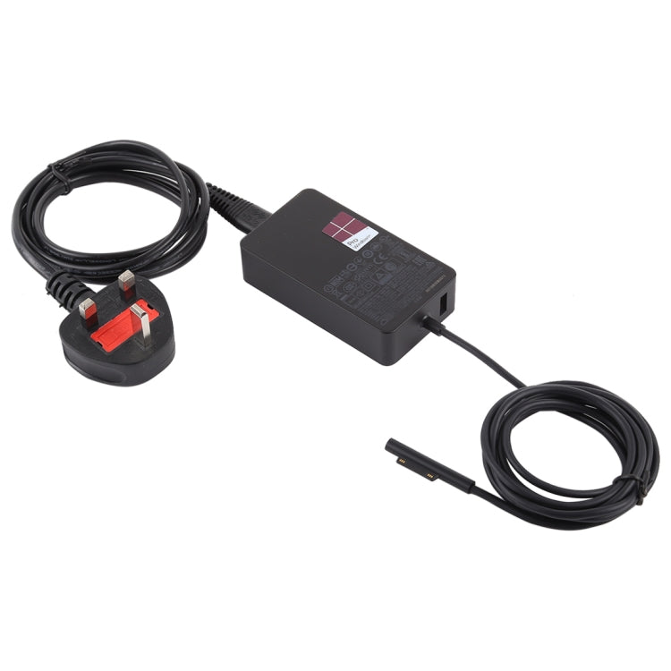 44W 15V 2.58A AC Adapter Power Supply for Microsoft Surface Pro 5 1796 / 1769, UK Plug, UK Plug – Fast Charging, TPU