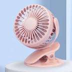 Desktop Portable USB Mini Clip Fan – Durable Build, Easy to Use Pink