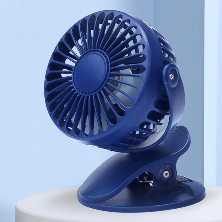 Desktop Portable USB Mini Clip Fan – Durable Build, Easy to Use Blue