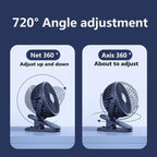 Desktop Portable USB Mini Clip Fan – Durable Build, Easy to Use