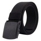 120cm Nylon Fashion Casual Men Belt – Wear-resistant Black