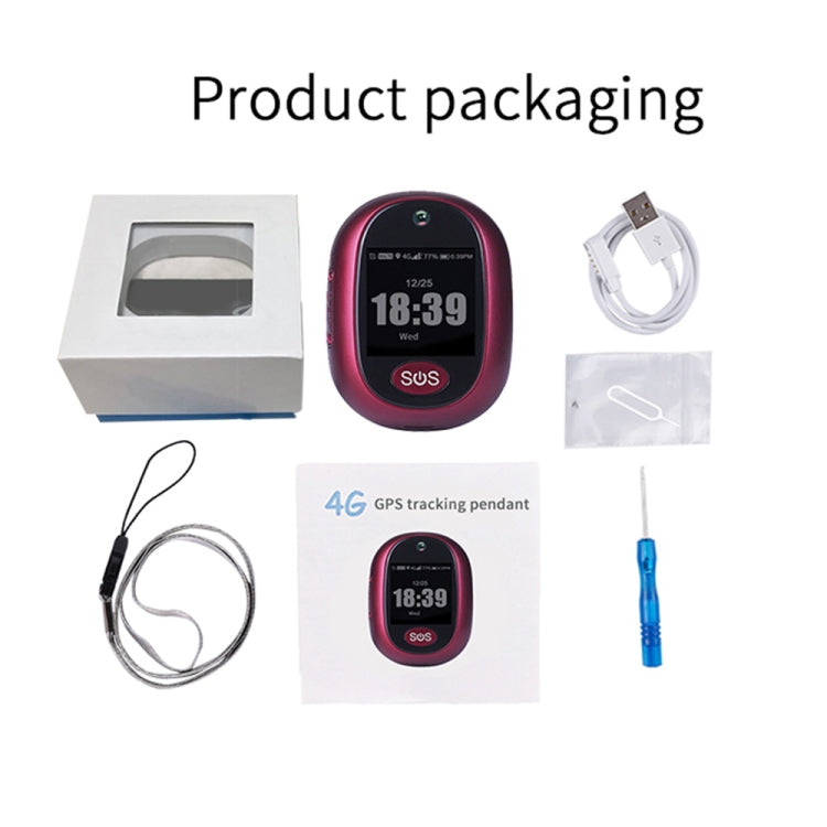 REACHFAR RF-V45-B Mini Touch Screen GPS Smart Tracker Pendant, Support SOS / Camera / Health Management / 4G LTE, For North America / South America / Australia, RF-V45-B Touch Screen