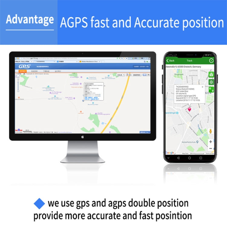 TK203 4G GPS / GPRS / GSM Personal / Goods / Pet / Bag Locator Pet Collar Real-time Tracking Device, TK203
