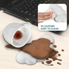 Cloud Wrist Rest Memory Foam Mouse Pad Office Desktop Wrist Brace – Leather, Non-slip