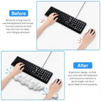 Cloud Wrist Rest Memory Foam Mouse Pad Office Desktop Wrist Brace – Leather, Non-slip