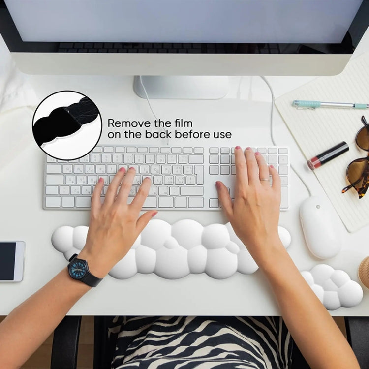 Cloud Wrist Rest Memory Foam Mouse Pad Office Desktop Wrist Brace – Leather, Non-slip