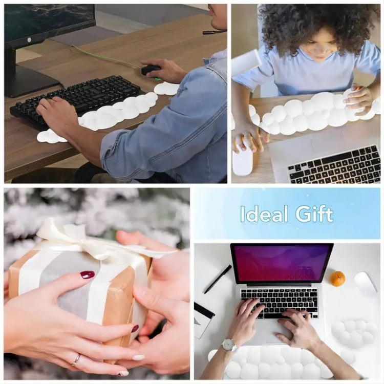 Cloud Wrist Rest Memory Foam Mouse Pad Office Desktop Wrist Brace – Leather, Non-slip