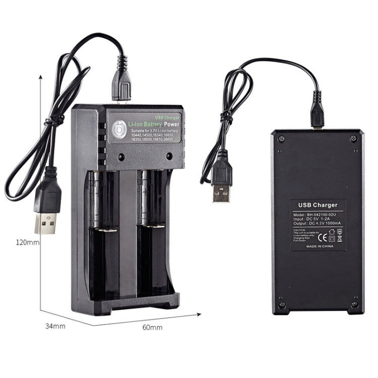 Dual Slot USB Charging Seat 3.7V Lithium Battery Charger – TPU