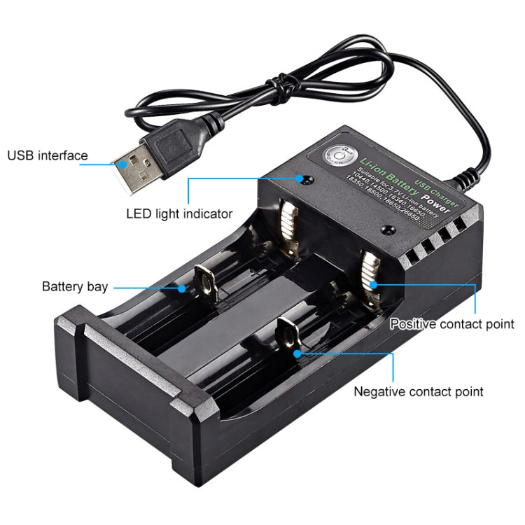Dual Slot USB Charging Seat 3.7V Lithium Battery Charger – TPU