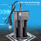 Dual Slot USB Charging Seat 3.7V Lithium Battery Charger – TPU
