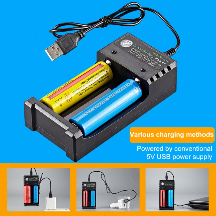Dual Slot USB Charging Seat 3.7V Lithium Battery Charger – TPU