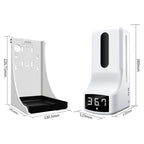K9 Pro Handsfree Non-contact Body Light-sensitive Distance Sensor Thermometer + 1000ml Automatic Non-contact Liquid Soap Dispenser with Base Mount, K9 Pro