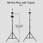K9 Pro Plus Handsfree Non-contact Body Thermometer + 1000ml Automatic Non-contact Liquid Soap Dispenser with Base Mount, 15 Languages Voice Broadcast, K9 Pro Plus