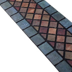 Eco-Friendly Recycled Rubber Step Mat - Blue Border