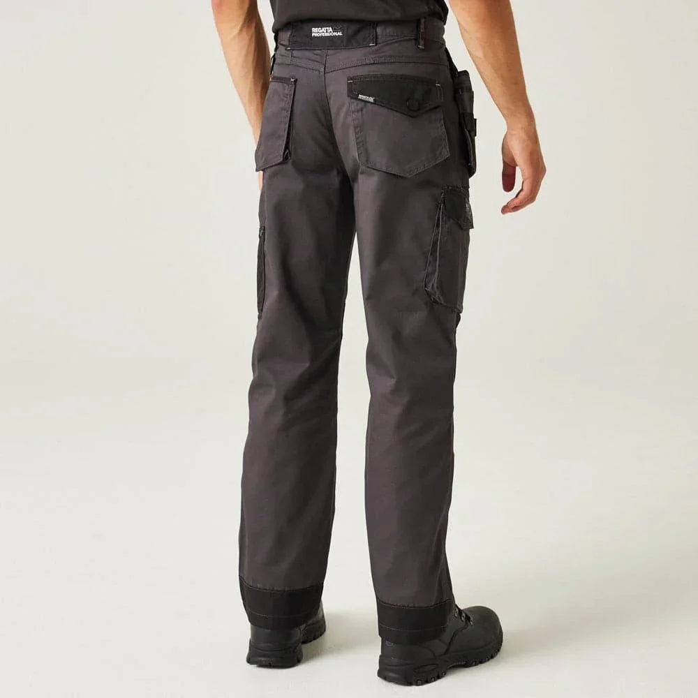 Regatta TRJ387 Incursion Holster Pocket Trousers Iron 28" Waist / Long Leg
