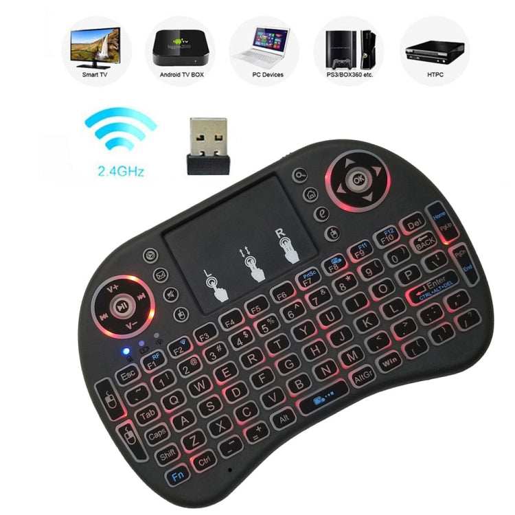 Support Language: English i8 Air Mouse Wireless Backlight Keyboard with Touchpad for Android TV Box & Smart TV & PC Tablet & Xbox360 & PS3 & HTPC/IPTV, English – Durable Build, Easy to Use