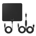 Ultra-thin Indoor HD Digital TV Antenna with 50 Miles Long Range Amplifier Black
