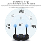 TX800 Optical Fiber Bluetooth 5.0 Transmitter Receiver Audio Adapter with Dual Antennas & OLED Display – Bluetooth