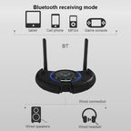 TX800 Optical Fiber Bluetooth 5.0 Transmitter Receiver Audio Adapter with Dual Antennas & OLED Display – Bluetooth