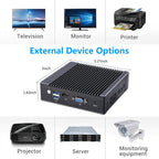 K660G4 Windows and Linux System Mini PC, Intel Celeron Processor N2840 Quad-Core 2M Cache,1.83GHz, up to 2.25GHz, 8GB RAM + 128GB SSD, US Plug, 8GB+128GB AU Plug, 8GB+128GB EU Plug, 8GB+128GB UK Plug, 8GB+128GB US Plug – TPU