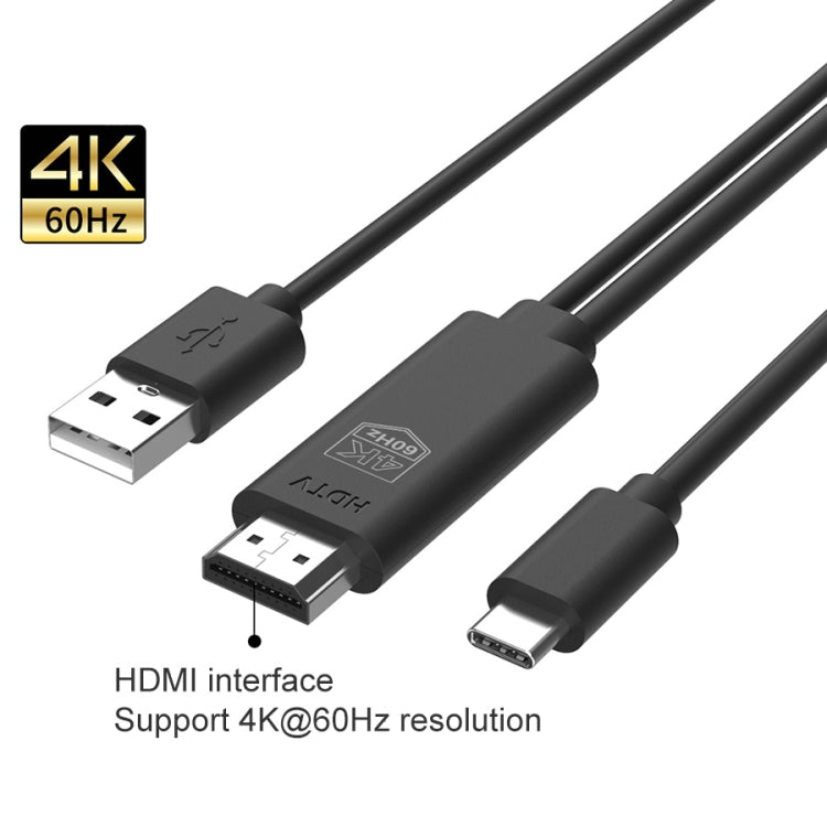 UC502 USB-C / Type-C 4K 60Hz HDTV Plastic Cable, UC502 – 4K