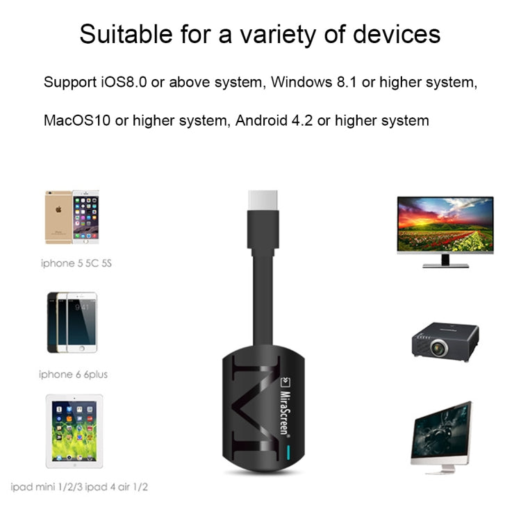 MiraScreen G4 Wireless HDMI Dongle HD 1080P TV Stick WiFi Media Player Miracast, G4 – TPU