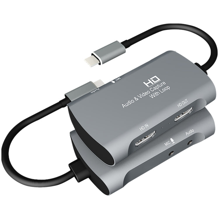 Z30A HDMI Female + Mic to HDMI Female + Audio + USB-C / Type-C Video Capture Box, Z30A Z30A